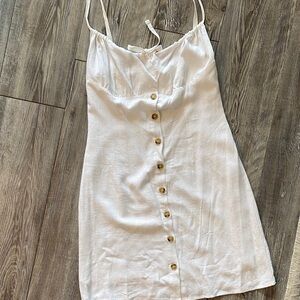 White Button-Down Dress